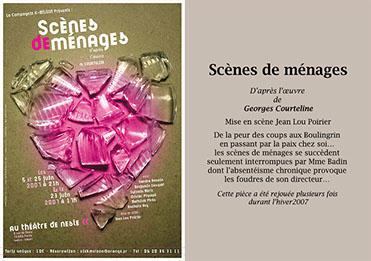 copyright Cie K-Méléon Affiche spectacle atelier Scènes de ménages