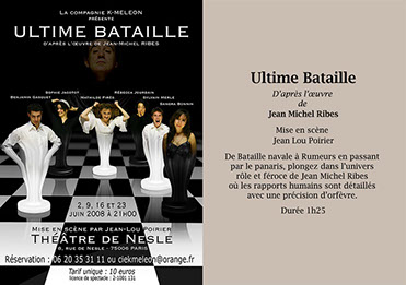 copyright Cie K-Méléon Affiche spectacle atelier Ultime Bataille