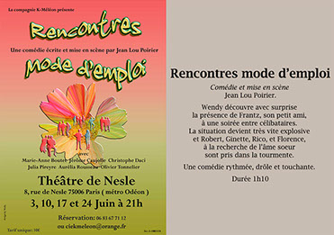 copyright Cie K-Méléon Affiche spectacle atelier Rencontres mode d'emploi