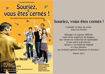Copyright Cie K-méléon Affiche spectacle atelier Souriez, vous êtes cernés!
