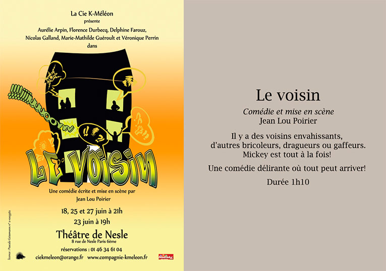 Affiche spectacle Atelier Le voisin
